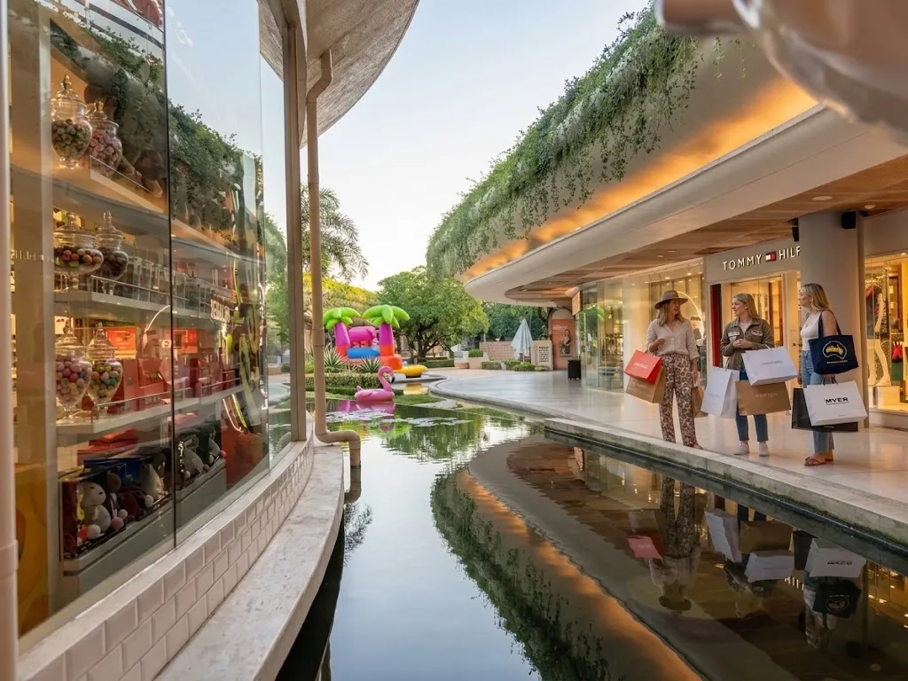 Beachwalk Shopping Center open-air complex in Kuta