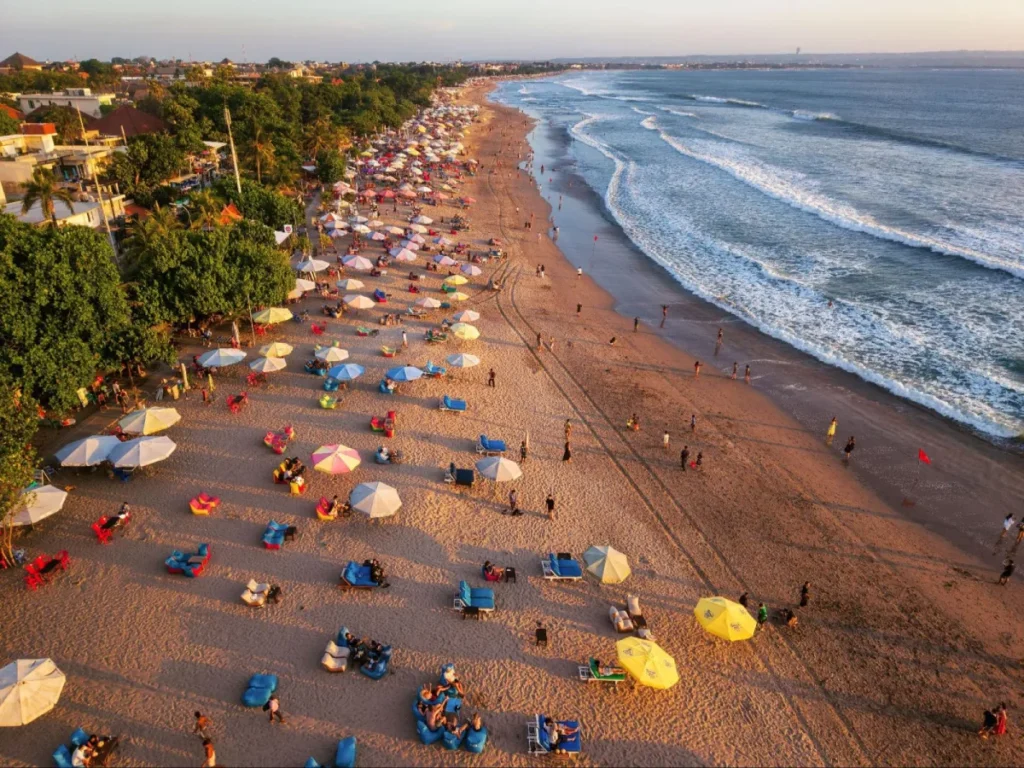 Golden hour on Kuta Beach, Bali